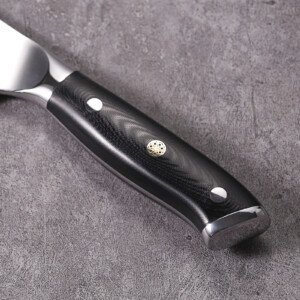 Damaststahl Hackmesser mit Mosaikpin